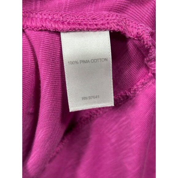J Jill Womens Shirt M Pima Dipped Hem Tunic Pink Casual - Picture 4 of 5